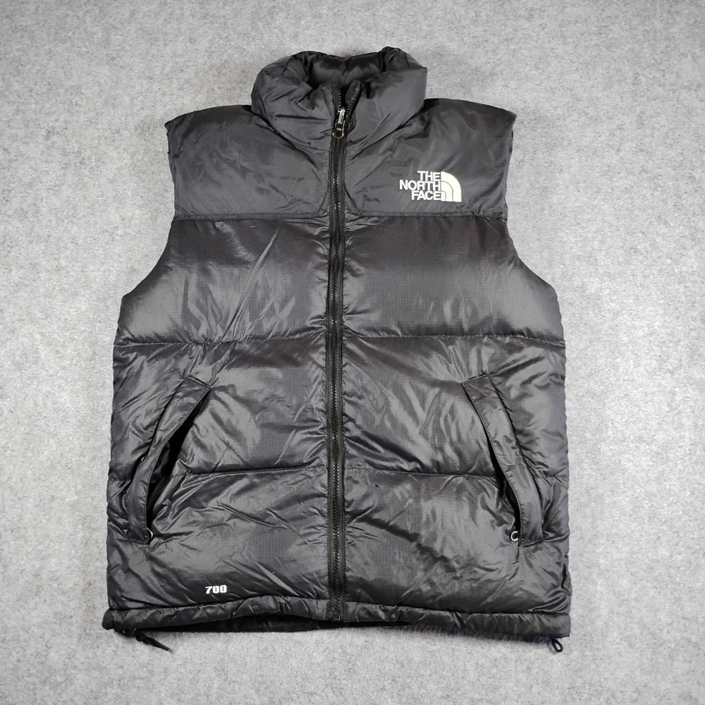The North Face Mens Nuptse 700‎ Down Puffer Vest Black Size Small S 7820